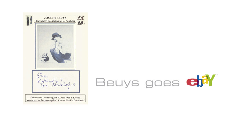 Kryptische Konzepte: Beuys goes eBay, Einladungskarte