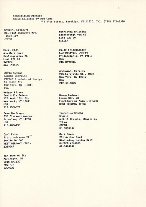 Kryptische Konzepte / Carl Peter: Competition Diomede