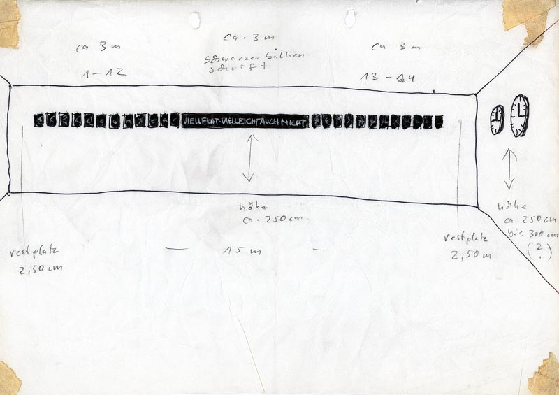 Kryptische Konzepte / Carl Peter: Vielleicht – Vielleicht auch nicht, Installation, München